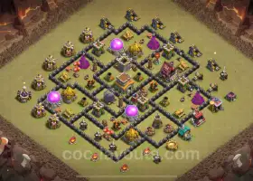 Best Anti 2 Stars TH8 Hybrid War Base - 2024 Guide #18962