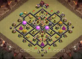 Best Anti 3 Stars TH8 War Base with Link - Clash of Clans 2024 #18970