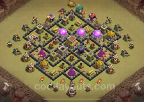 Best TH8 Anti 3 Stars War Base - Hybrid 2024 with Link #18977