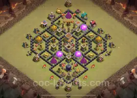 Best Anti 3 Stars War Base TH8 - Clash of Clans 2024 #18980