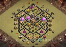 Best Anti 3 Stars TH8 War Base with Link - Clash of Clans 2024 #18982