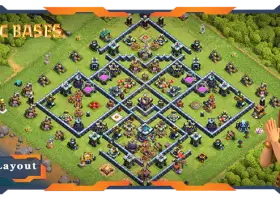 Top TH13 Farming Base - Anti Everything & Hybrid Layout #18996