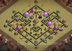 Best TH8 War Base 2024: Anti-Air Hybrid with Links #18997