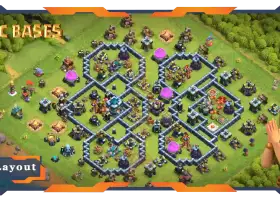 Top TH13 Base: Hybrid Anti-Air Layout & Links - COC #19006