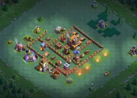 Top Builder Hall 4 Trophy Base | Clash of Clans 💯 #19009