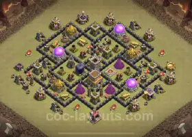 Top Anti 3 Stars TH8 War Base 2023 - Clash of Clans #19010