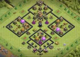 TH8 Max Level Farming Base - Anti Air & Hybrid Layout 2023 #19015