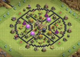 Best Anti 3-Star TH8 Base Copy | Hybrid Defense Guide #19022