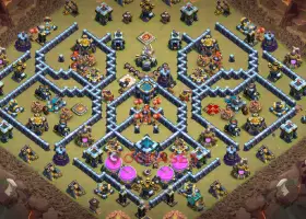 Top Town Hall 13 War Base Layout - Clash of Clans #19028