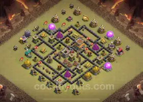 Best TH8 War Base 2024: Max Levels & Anti 3 Stars Link #19030