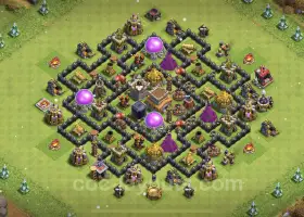 TH8 Farming Base Copy: Anti 3 Stars Hybrid Design #19047