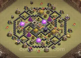 Best Anti 2 Star TH8 War Base 2023 - Link & Strategy #19067