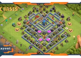 Top TH12 Farming Base: Anti-Everything Hybrid Layout #19100