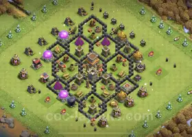 Best Anti 3 Stars TH8 Base 2023 - Clash of Clans دفاع #19101