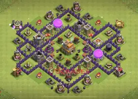 Town Hall 7 Hybrid Base: Symmetrical Trophy Defense Guide #19166