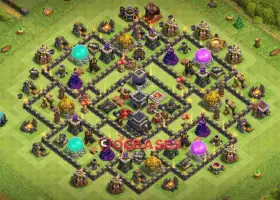 Top Town Hall 9 Trophy Base: Compact Hybrid & War Synergy #19225