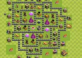 Top Farming Base TH8 Design for Clash of Clans #19272