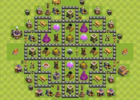 Farming Base TH8 - Clash of Clans Layout & Design Guide #19274