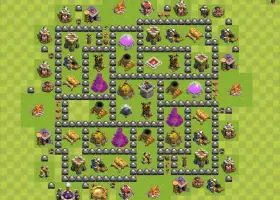 Farming Base TH8 Design for Clash of Clans - Town Hall 8 #19284