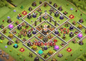 Top Town Hall 11 Trophy Base: Anti 3 Stars & Symmetric Design #19285