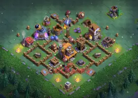 Builder Hall 4 Trophy Base: Anti 2/3 Star Strategy | COC #19286