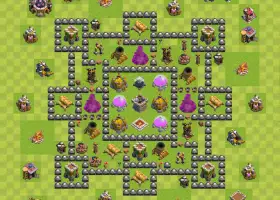 TH8 Farming Base Design for Clash of Clans - Resource Defense #19289