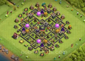 TH9 Farming Base for COC 2024 - Anti 2 Stars & Resources #19308