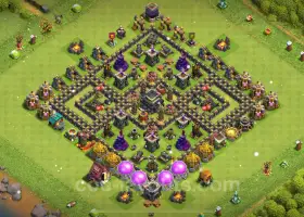 Top TH9 Trophy Base with Link - Clash of Clans 2024 #19323