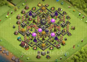 Best Anti 2 Stars TH9 Base - Hybrid & Link 2024 #19329