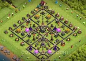 Best Anti 2 Stars TH9 Base - Hybrid Layouts 2024 #19333