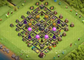 Best Anti 2 Stars TH9 Base 2024 - Hybrid Links & Tips #19336