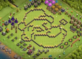 Best Funny TH9 Troll Base Link & Art - Clash of Clans 2024 #19348