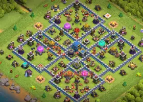 Best Town Hall 12 Farming Base: Anti Air & Symmetric Design #19366