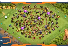 Top TH10 Hybrid Farming Base Layout for Clash of Clans #19369