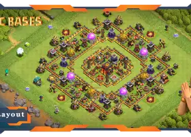 Top TH10 Hybrid Base Layout for Clash of Clans Defense #19392