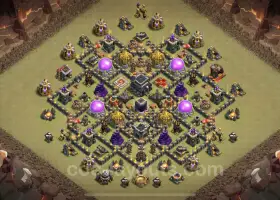 Best Anti 3 Stars TH9 War Base 2023 - Clash of Clans #19393