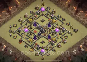 Top Anti 3 Stars War Base TH9 - Hybrid CWL Defense 2023 #19395