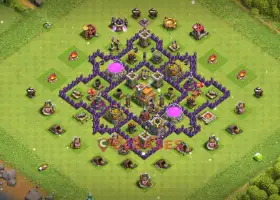 Town Hall 7 Trophy Base: Anti-Dragon Clash of Clans Guide #19400