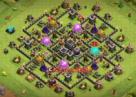 Top Town Hall 9 Hybrid Base: Anti-3 Stars & Trophy Farming #19410