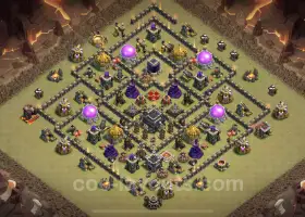 Top Anti 2 Stars TH9 War Base Link - Clash of Clans 2023 #19421