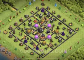 TH9 Max Farming Base - Anti Everything Hybrid Design 2023 #19471