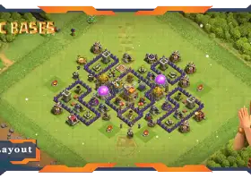 Top TH7 Hybrid Base: Anti-Air Dragon Defense Layout #19586