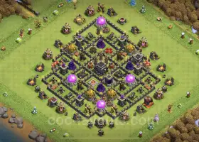 TH9 Farming Base Copy: Anti-Everything Hybrid Layout #19590