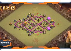 Top TH6 Defense Base Layout: Anti-Everything & War CWL #19603