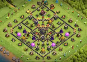 Top TH9 Hybrid Base: Best Anti 2 Stars with Link 2025 #19618