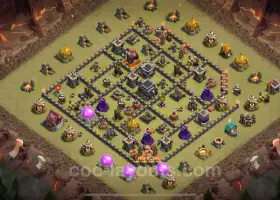 Top Anti 2 Stars TH9 War Base Copy for 2025 - Clash of Clans #19623