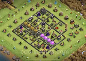 Best TH9 Base Link - Hybrid Anti Everything Defense COC #19628