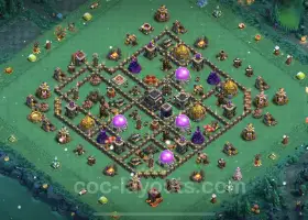 Top TH9 Hybrid Base Link for Max Level Town Hall 9 - COC #19635