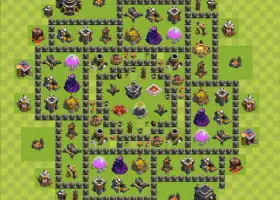 Optimal TH9 Farming Base Design for Clash of Clans #19642