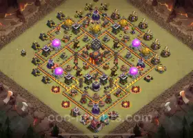 Best Anti 2 Stars War Base TH10 - Clash of Clans 2025 #19648